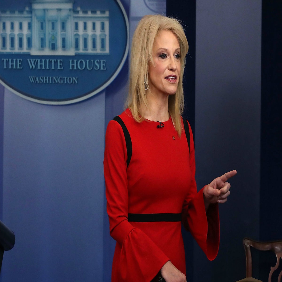 kellyanne conway red dress Trump adviser Kellyanne Conway allegedly punched a man in the face at  President Trump's inaugural ball  New York Daily News