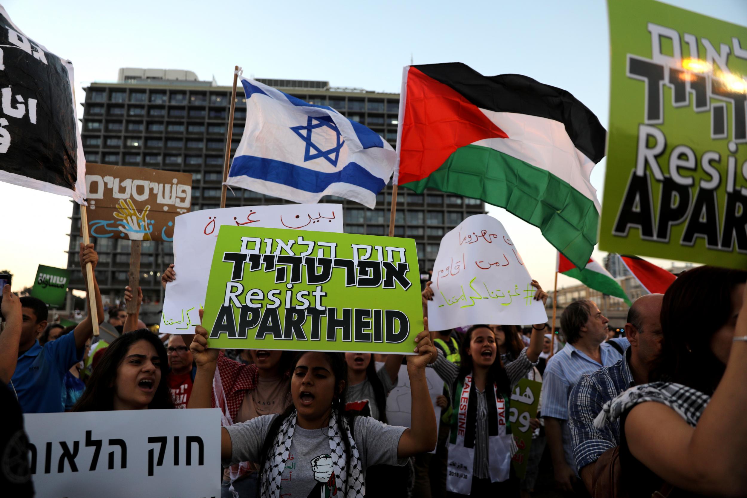 Jews and Arabs unite to protest Israel's new nation state law | The  Independent | The Independent