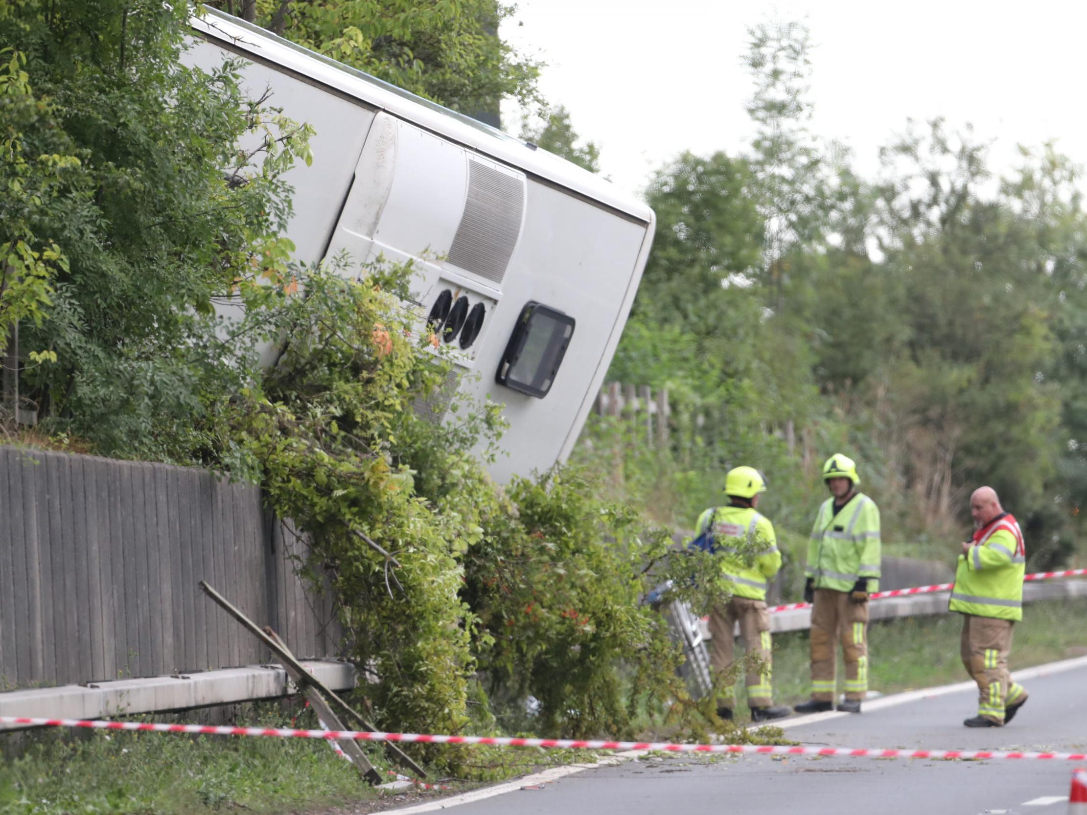 Dozens of people are thought to have been injured in the coach crash