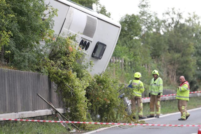 Dozens of people are thought to have been injured in the coach crash