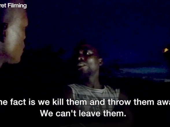 Two men were secretly filmed offering to kill a child and remove body parts