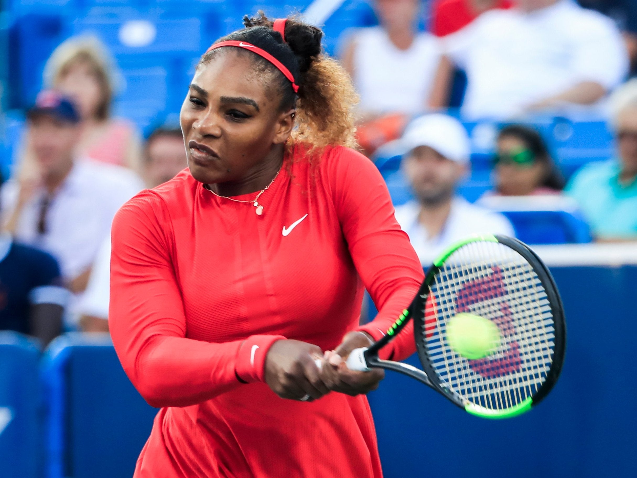 Williams made a winning return to action after withdrawing from the Rogers Cup