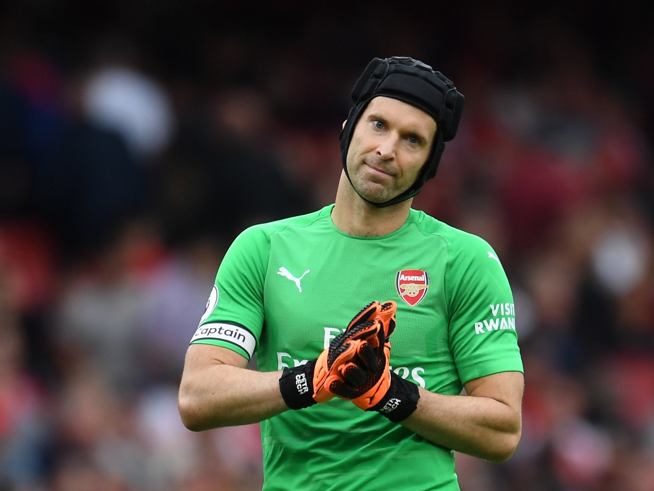 Petr Cech in Twitter spat with Bayer Leverkusen as they mock performance in Arsenal's defeat by Manchester City