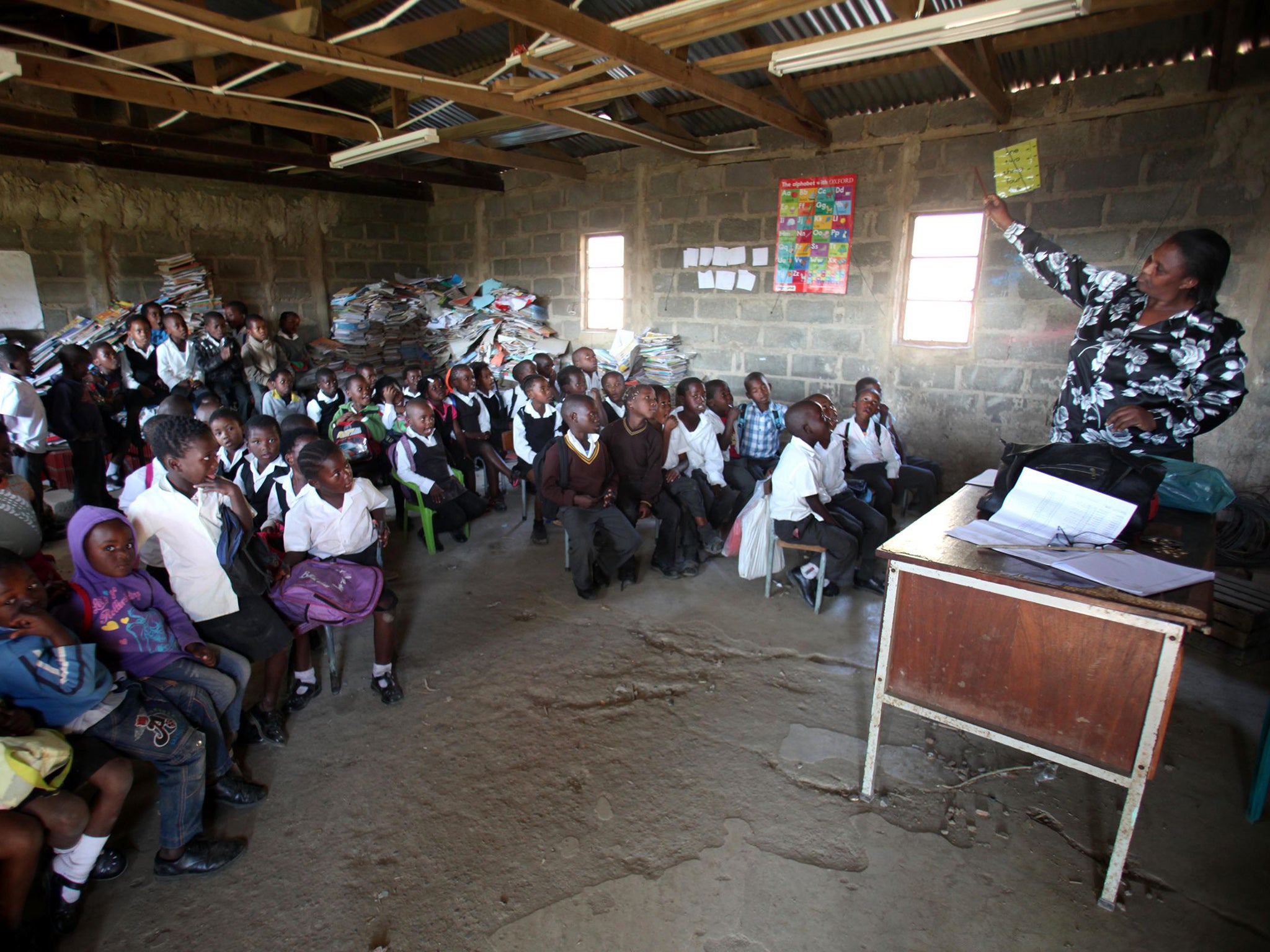 Pupils in their classroom in Eastern Cape, South Africa