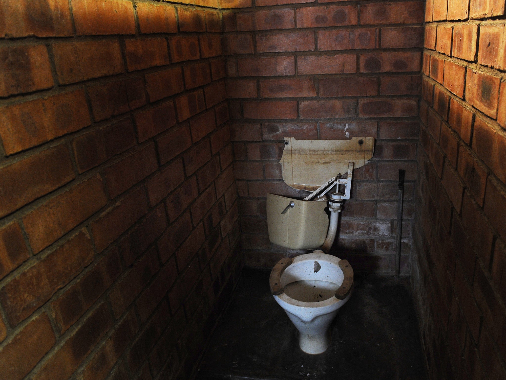A broken toilet in a school in Nkandla, South Africa