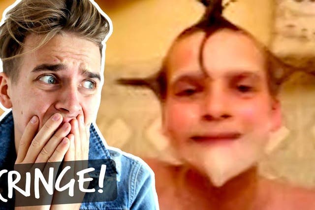 A still from Sugg's 'TRY NOT TO CRINGE CHALLENGE'