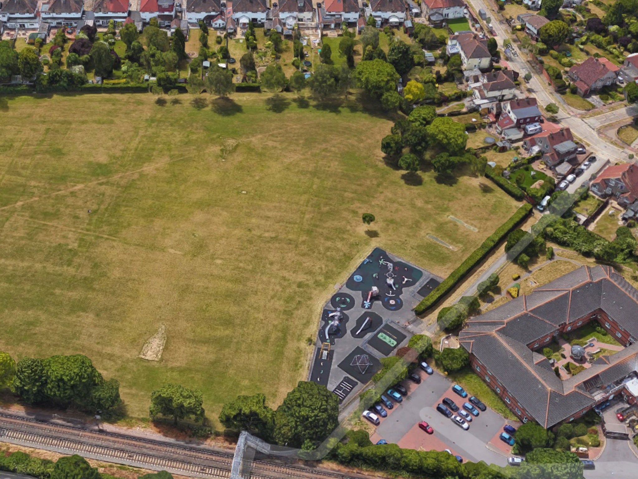 A man in his 20s was airlifted to hospital after being attacked at King George's Recreation Ground in Sidcup