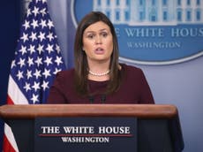 Sarah Sanders holds first White House press briefing this month