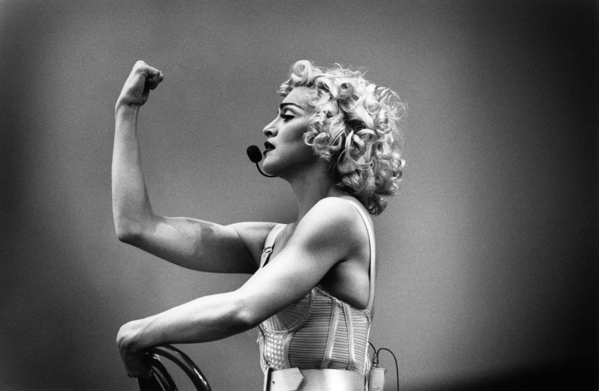 Madonna during her Blonde Ambition world tour