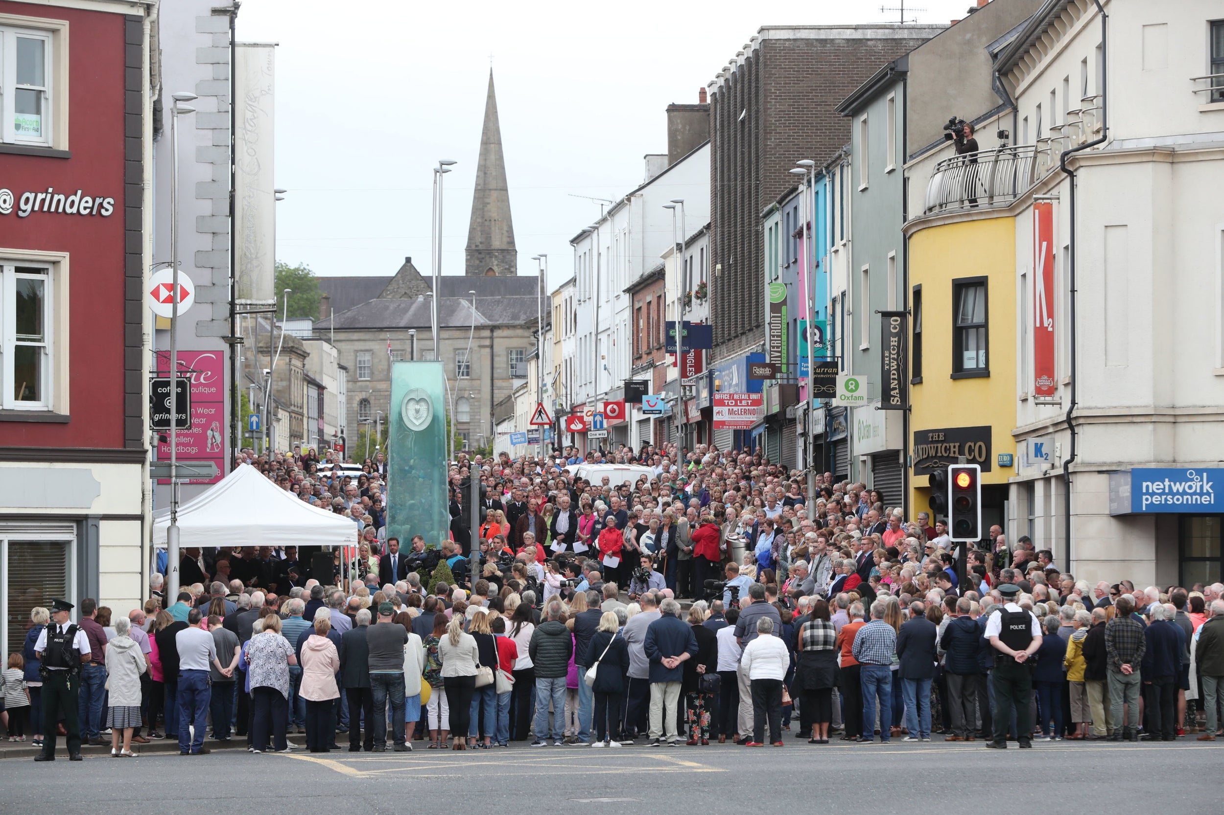 A gathering in Omagh last August to mark the 20th anniversary of the Real IRA car bomb which killed 29 people. A once seemingly intractable conflict could yet be inflamed again by thoughtless British politicians