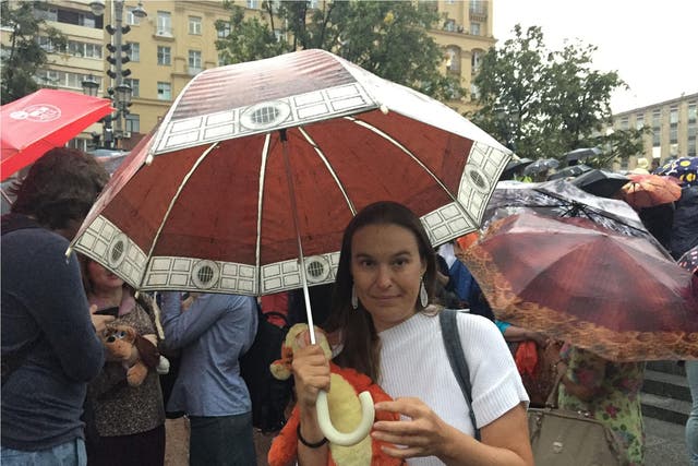 Yekaterina Milanovskaya was one of those who attended the rally