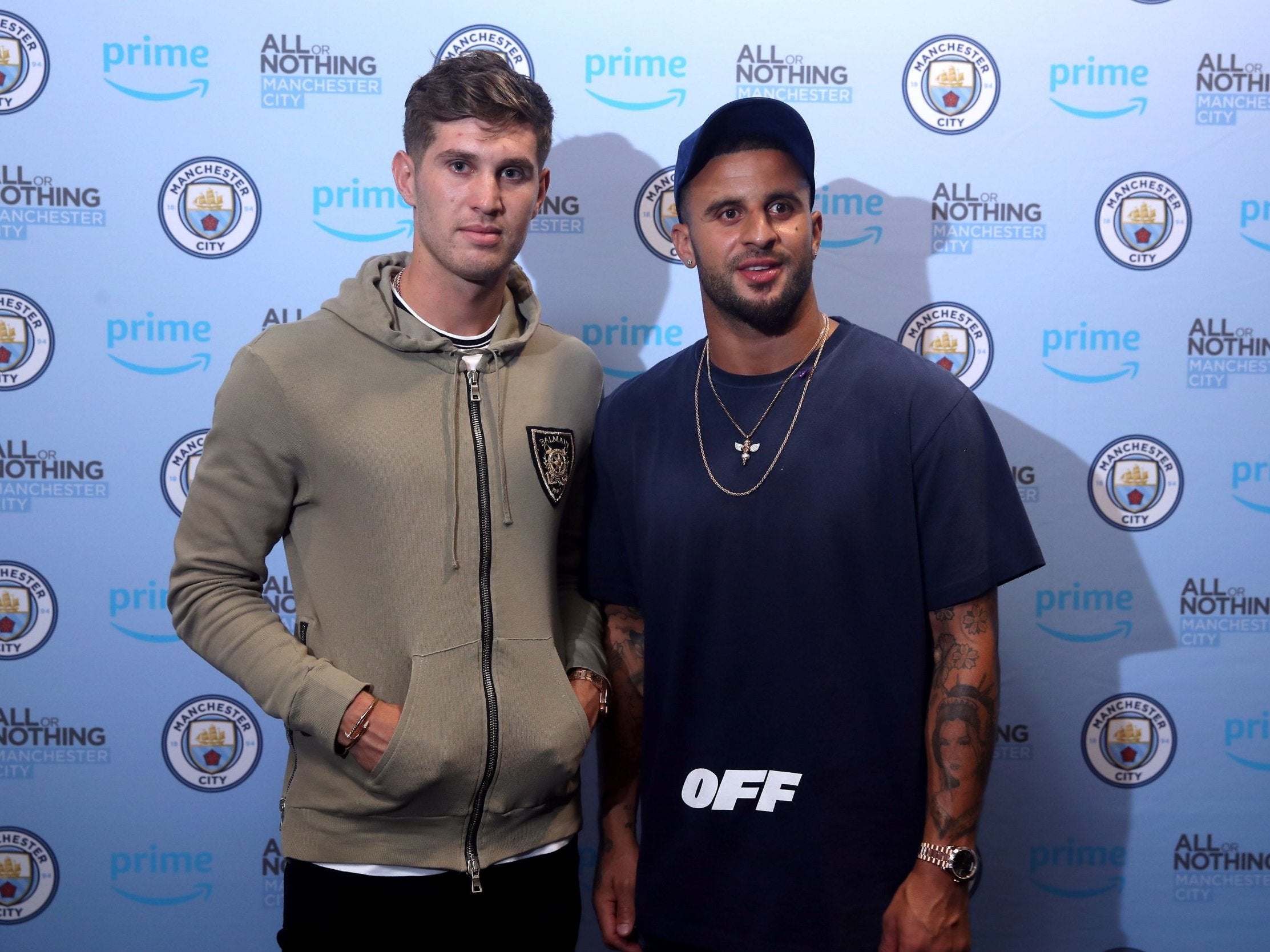 Kyle Walker (right) believes Manchester City have enough squad depth to cover the loss of De Bruyne