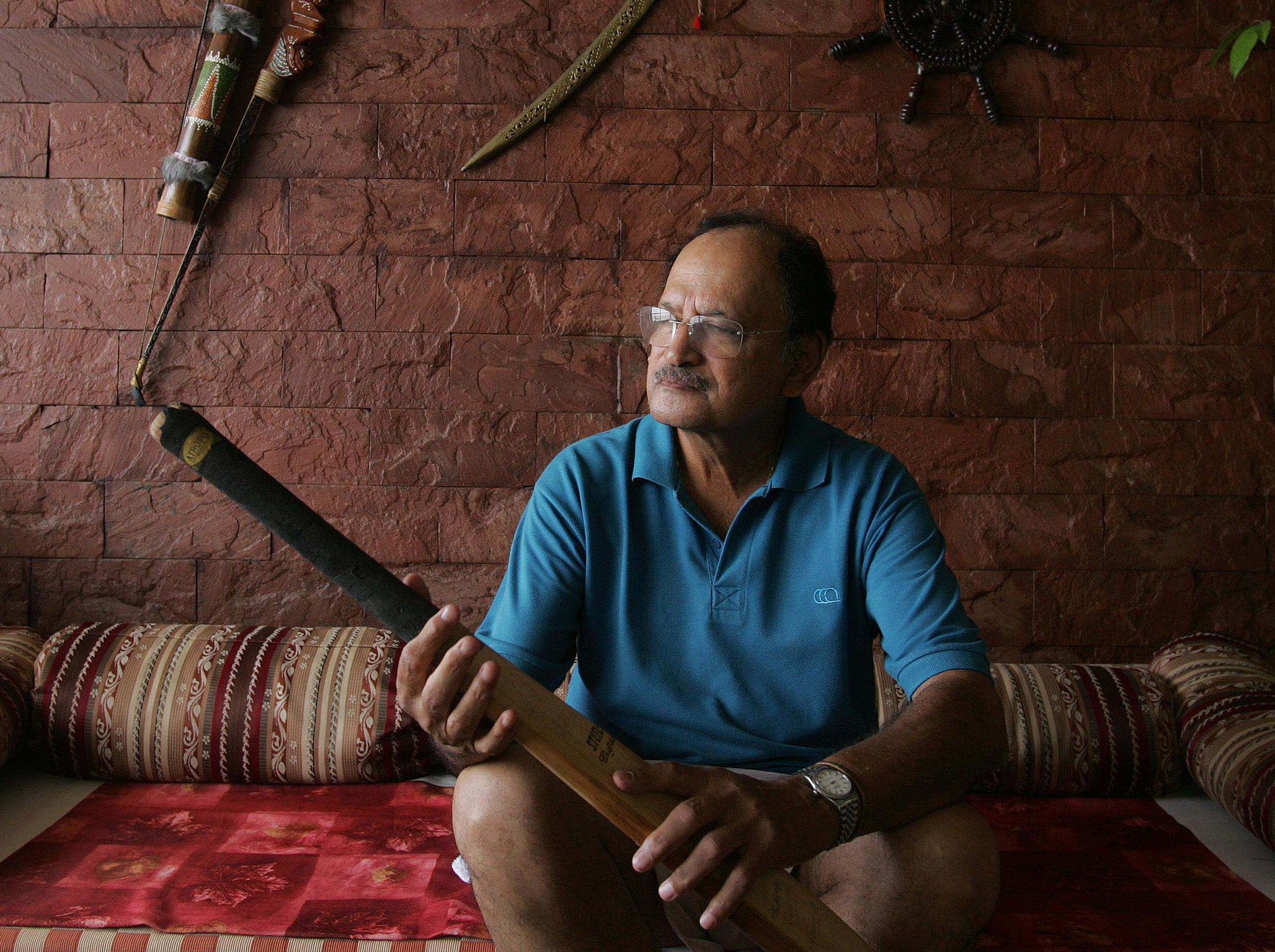 Ajit Wadekar at his home in Worli, in 2007