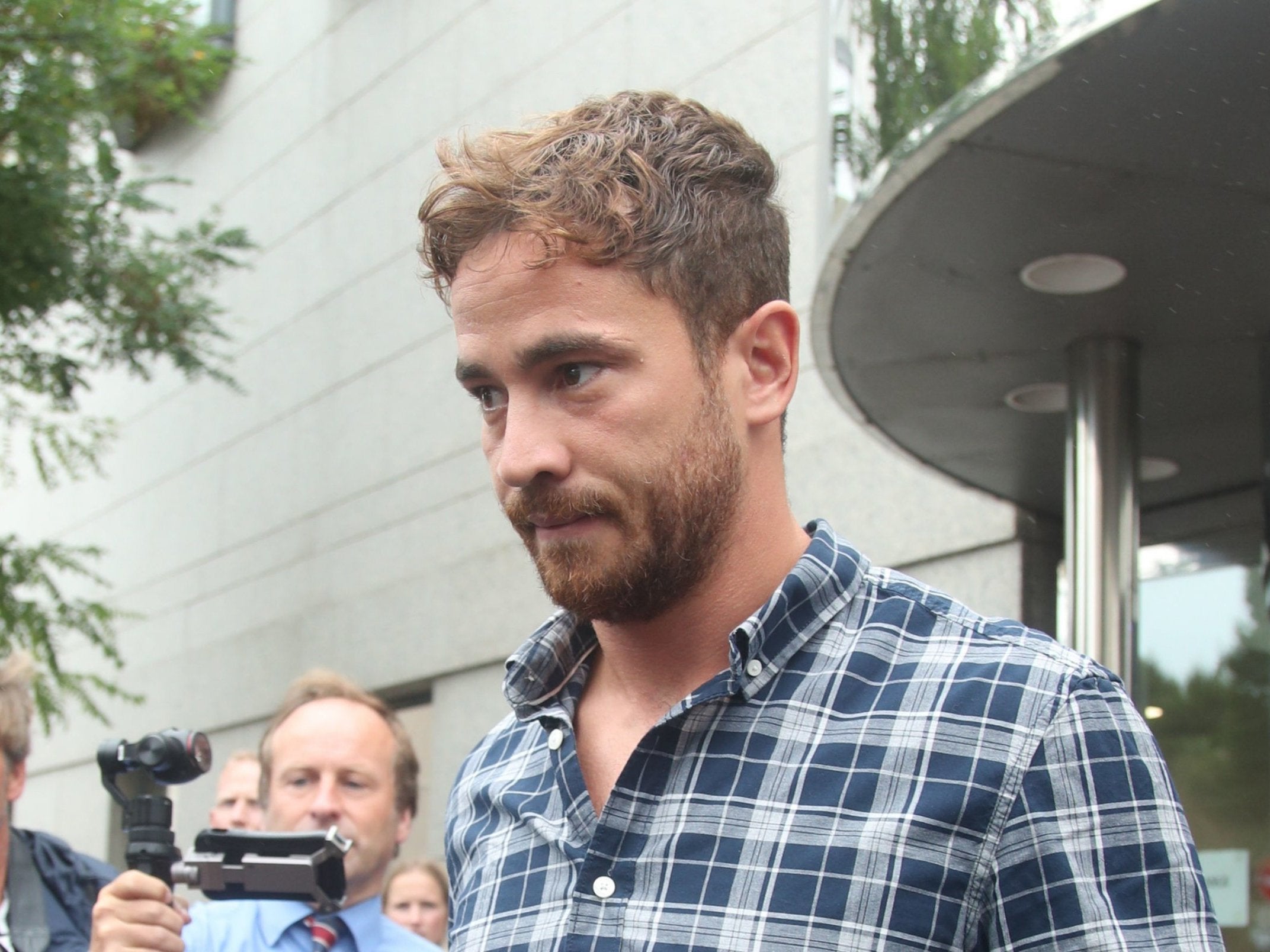 Danny Cipriani leaves Jersey Magistrates Court after being fined £2,000 and told to pay £250 compensation