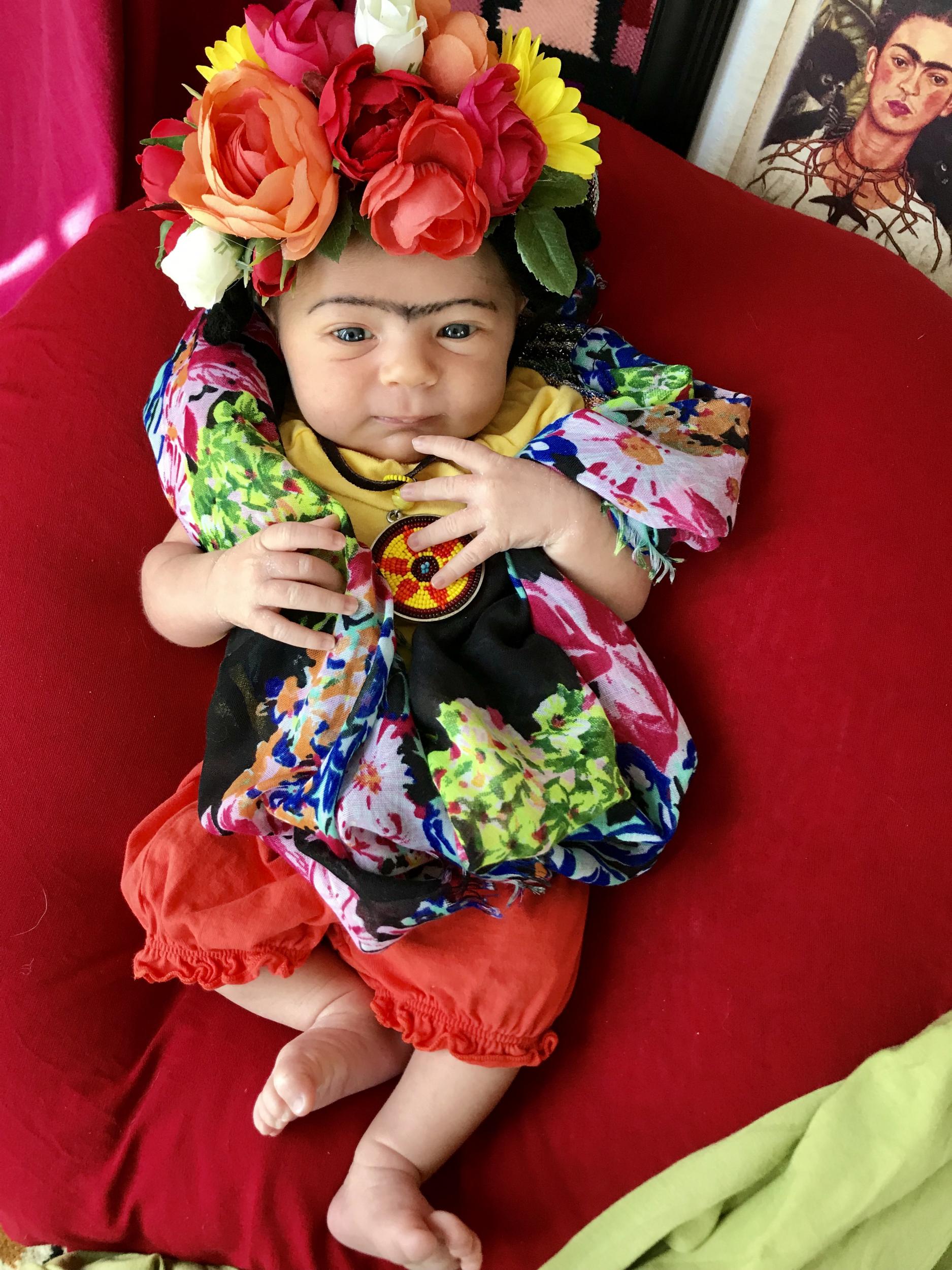 Liberty dressed as Frida Kahlo