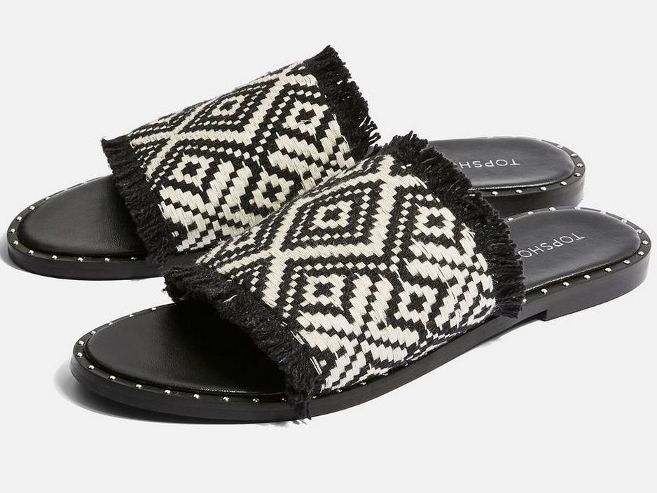 Fleet-footed: Hanna Finge Flat Sandals, £24, Topshop