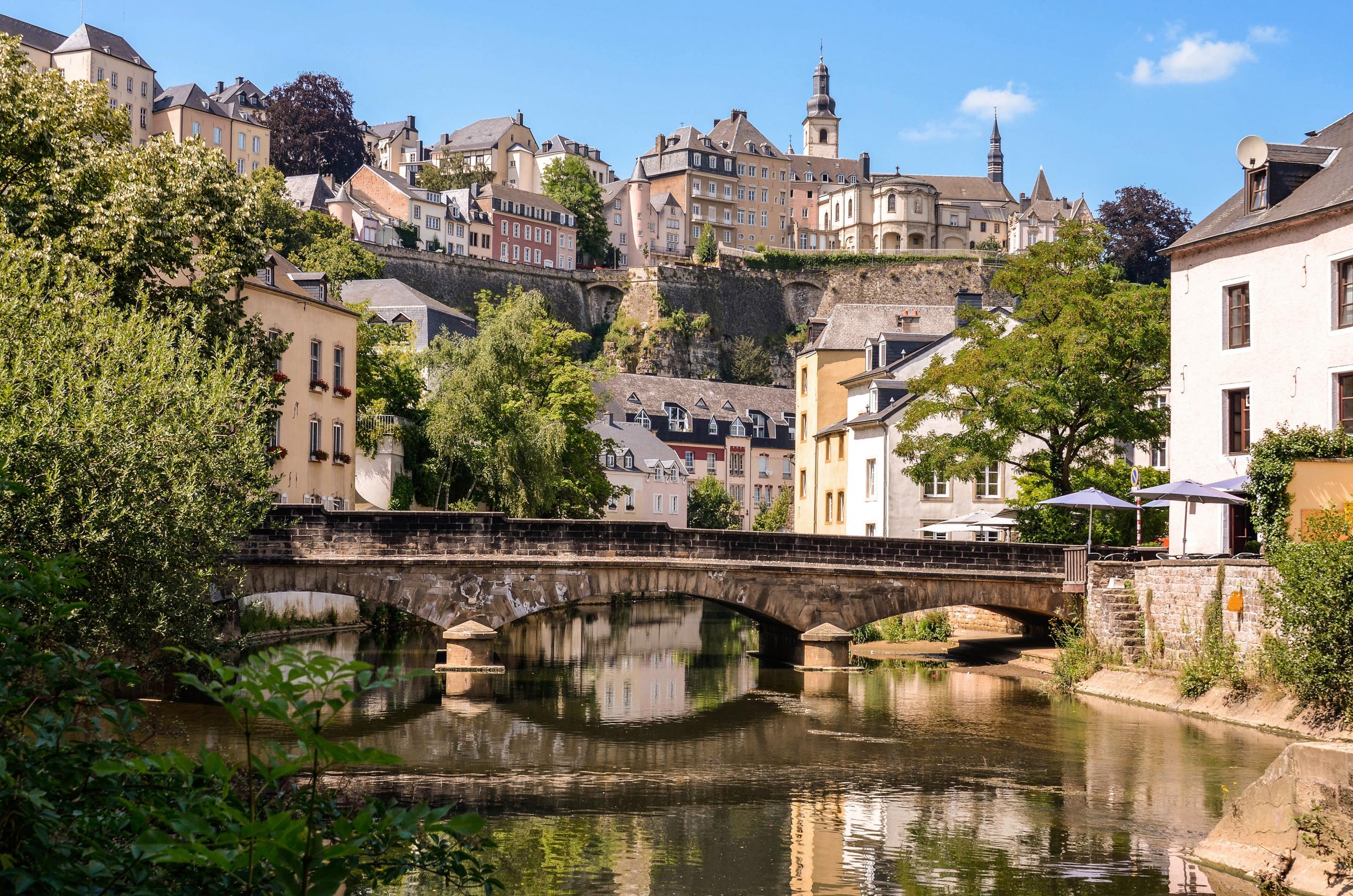 Enjoy a stroll next to the Alzette River