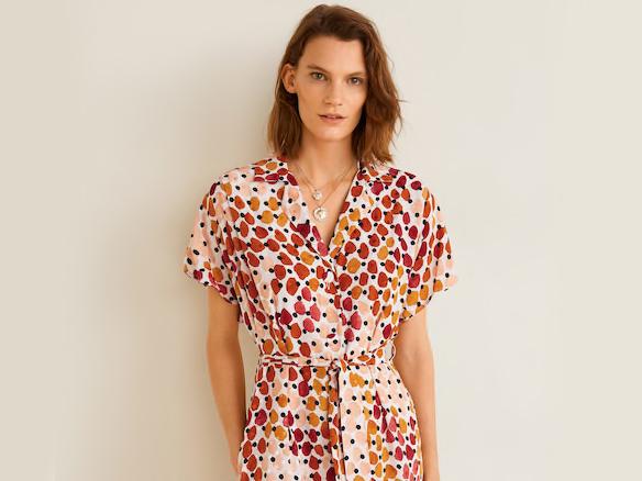 A fruity number: Printed Shirt Dress, £59.99, Mango
