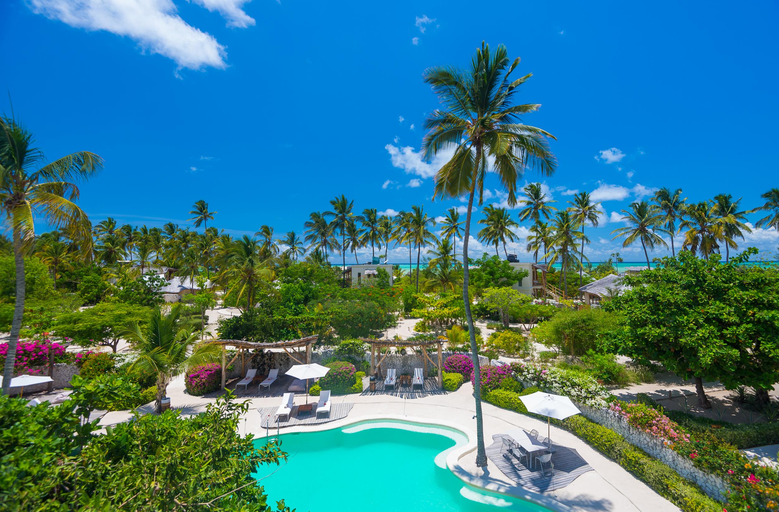 White Sand borders pristine Paje beach