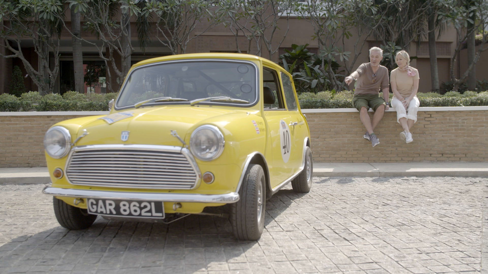 Rally round: a?1973 Mini, plus Martin and Shirlie Kemp (BBC/Optomen Television Ltd)