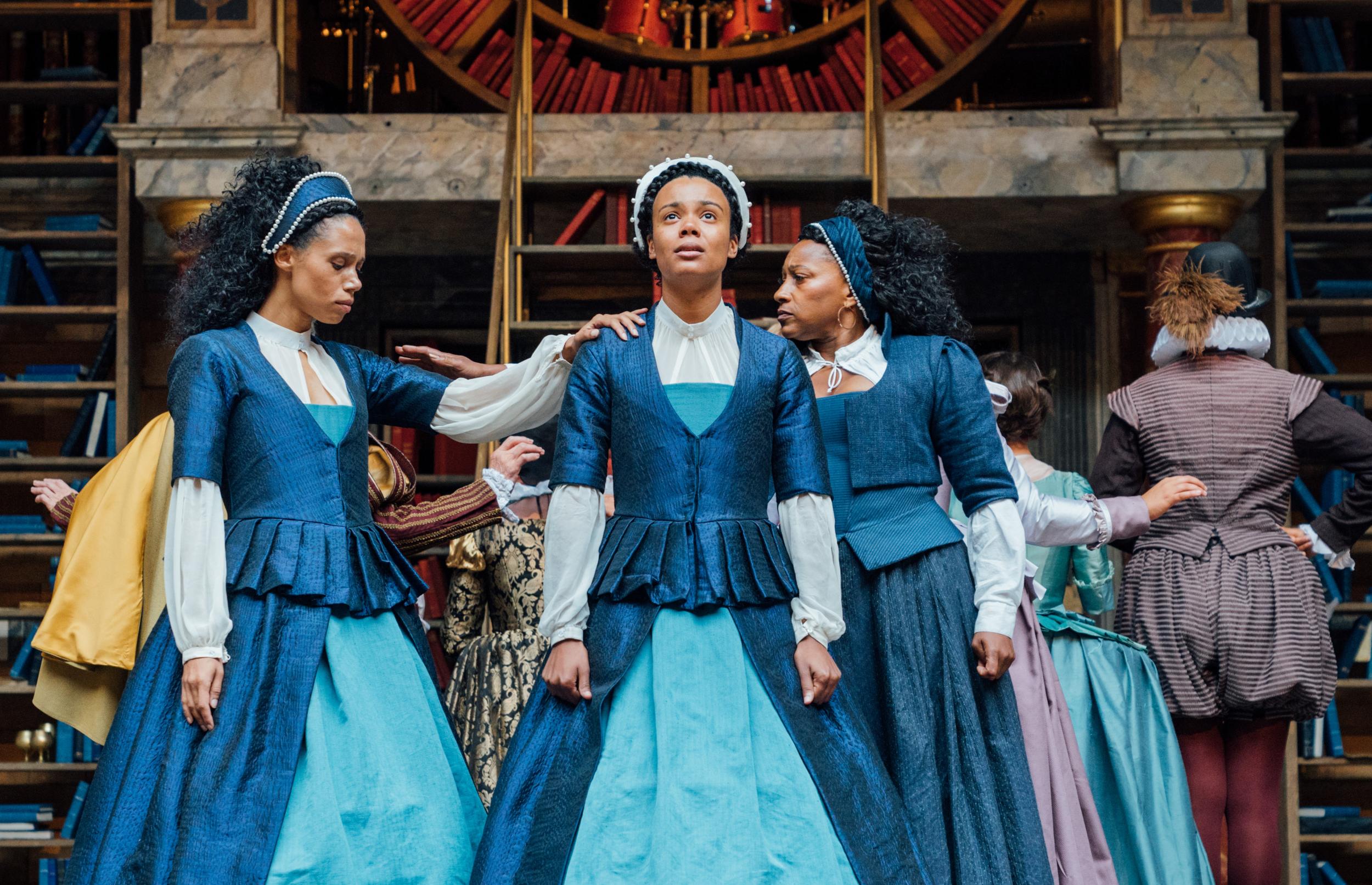 Ages of woman: Vinette Robinson, Leah Harvey and Clare Perkins in 'Emilia'