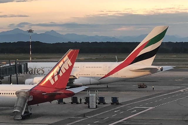 Global village: Milan Malpensa offers a view of human connectivity, and the Alps