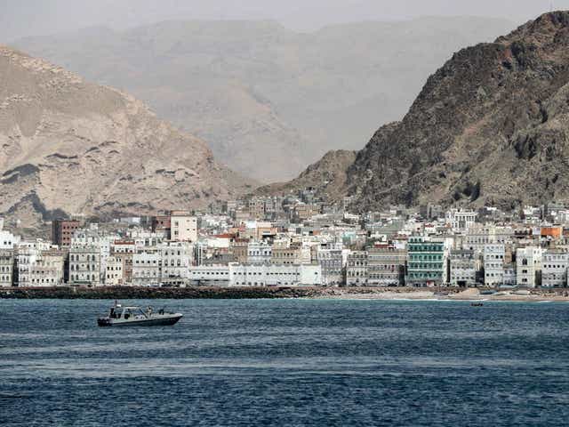 A view of the waterfront of the southeastern port city of Mukalla, the capital Hadramawt province