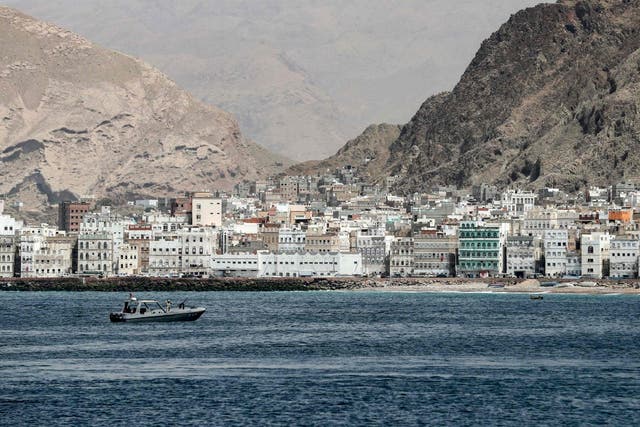 A view of the waterfront of the southeastern port city of Mukalla, the capital Hadramawt province