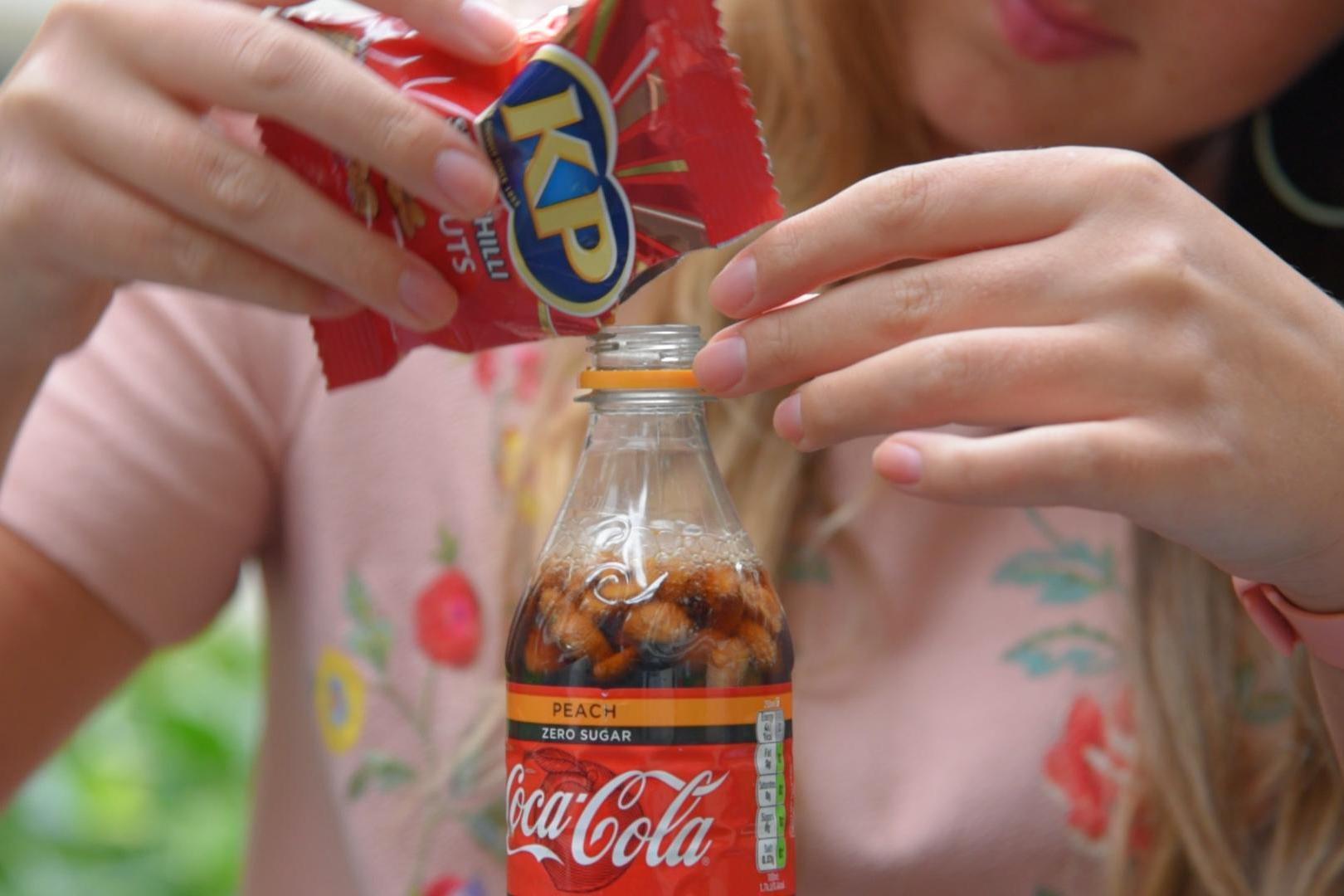 Chilli peanuts and peach-flavoured Coke was not a winning combination