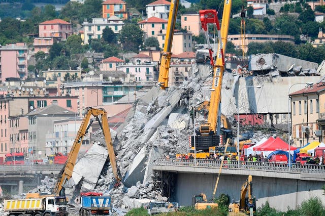 Brussels has rejected suggestions by Italy's interior minister, Matteo Salvini, that EU spending rules were linked to the Genoa bridge collapse