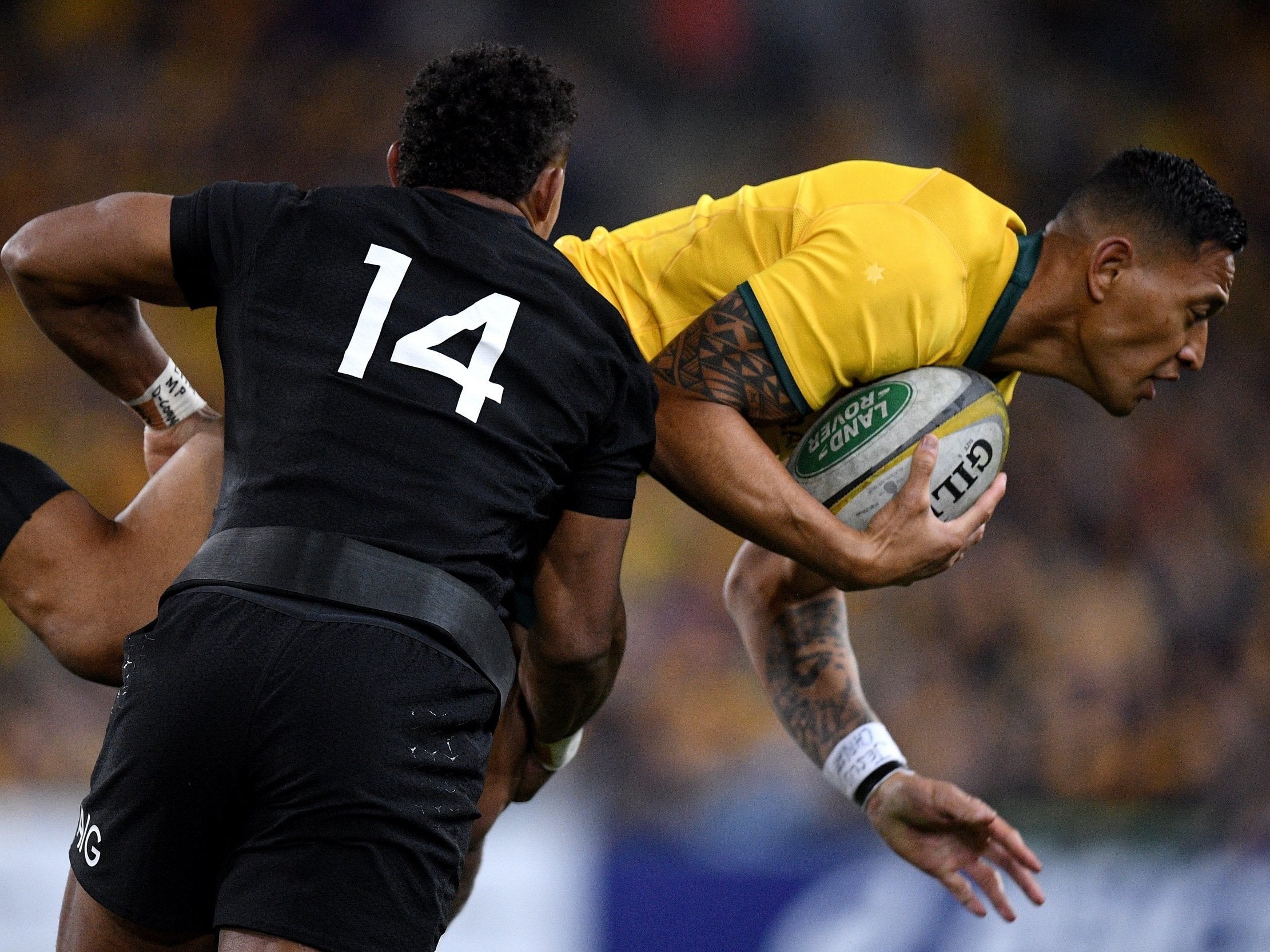 Naholo was judged to have lost control of Folau as he tackled him