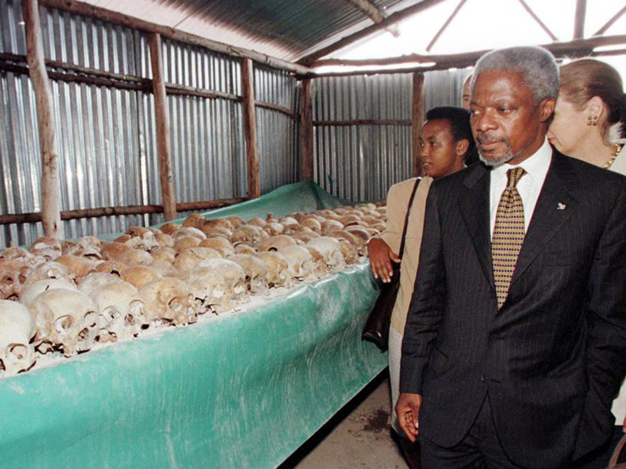 Critics blamed Annan for the UN’s failure to halt the genocide in Rwanda in the 1990s, when he was head of the organisation’s peacekeeping operations