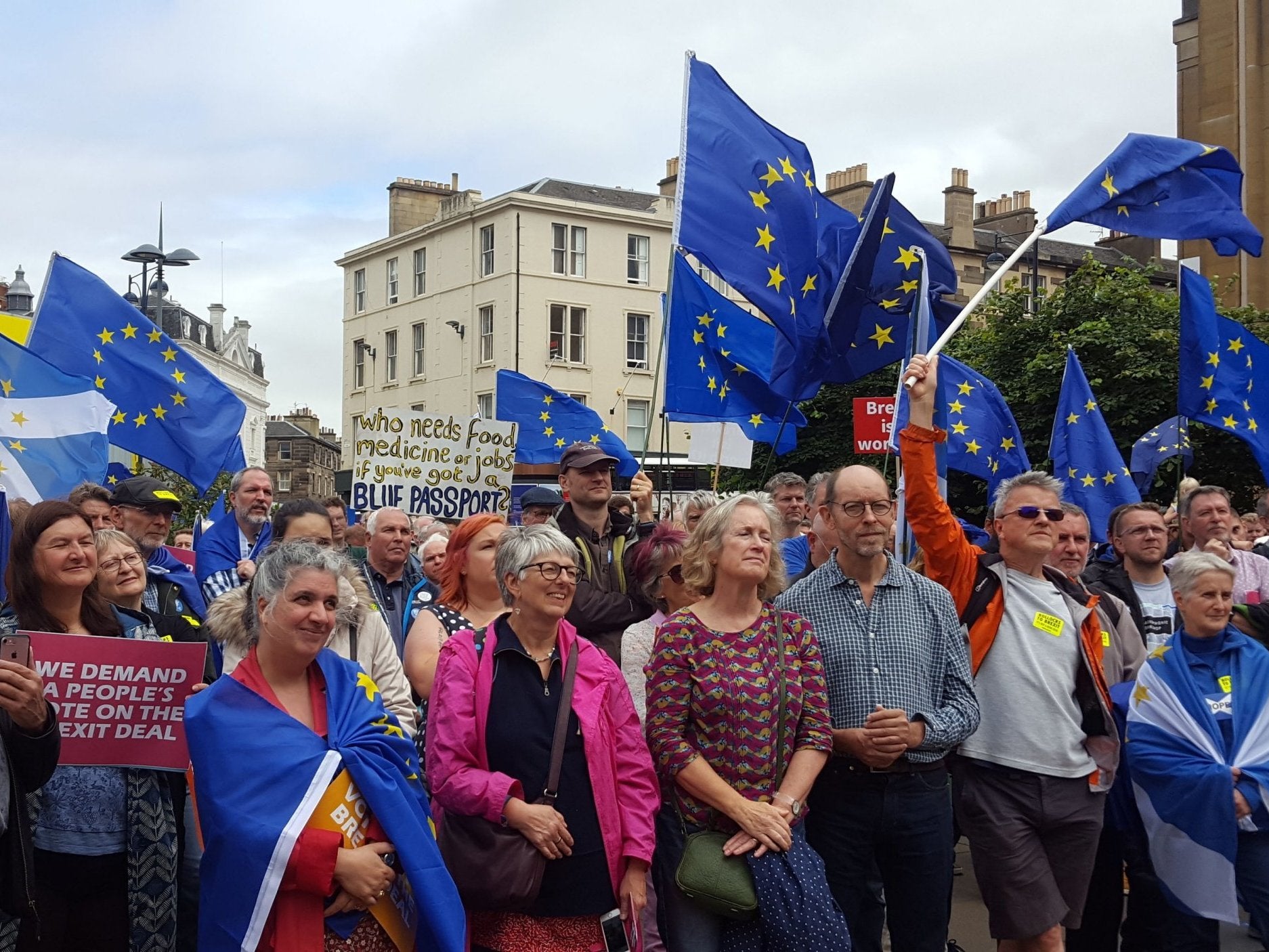 An estimated 1,000 people turned out for the rally in Festival Square