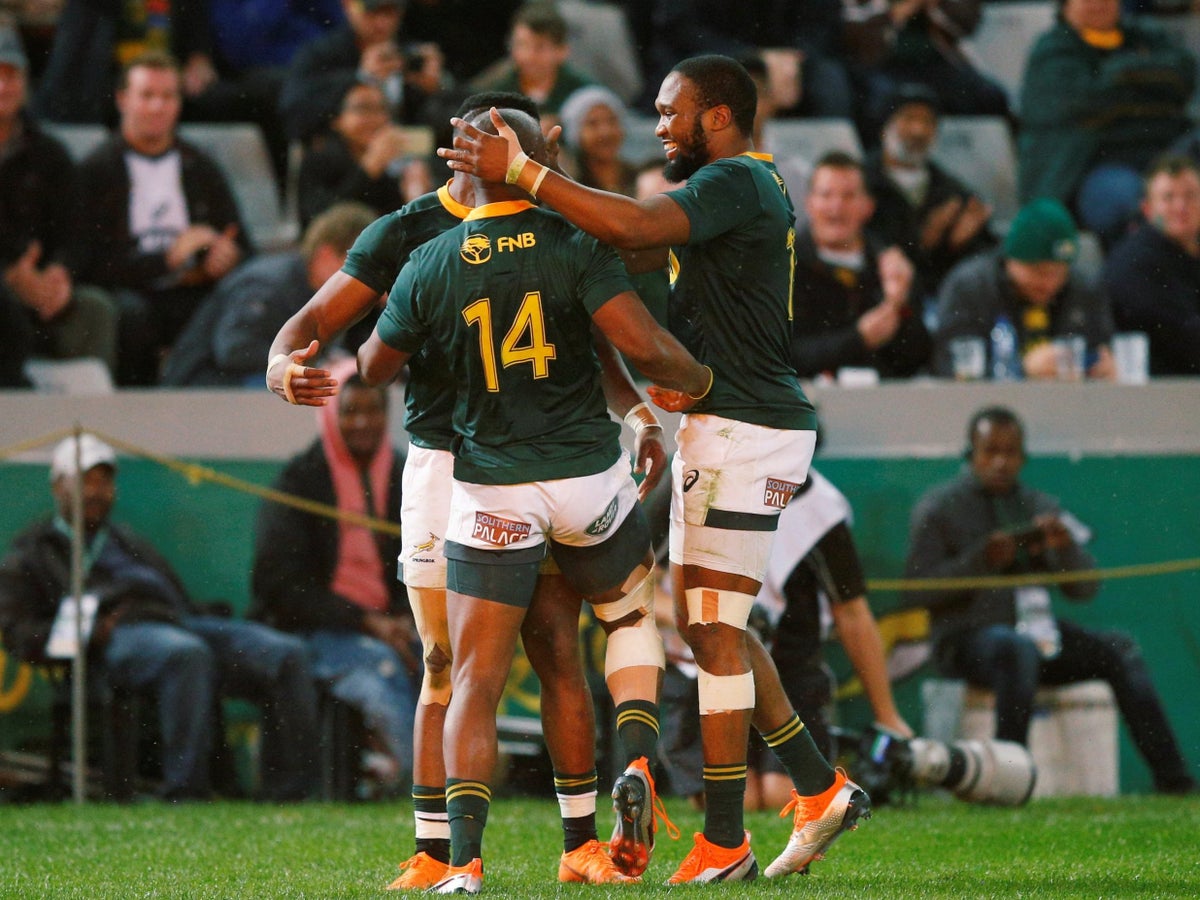 South Africa S Second Half Blitz Holds Off Argentina Fightback To Give Rassie Erasmus Winning Start In Rugby Championship The Independent The Independent