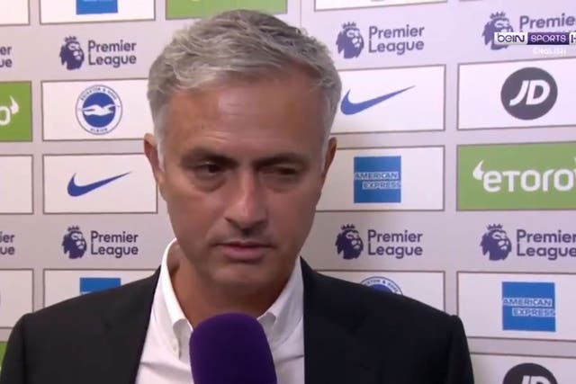 Jose Mourinho snapped at reporter Carrie Brown after Manchester United's defeat by Brighton