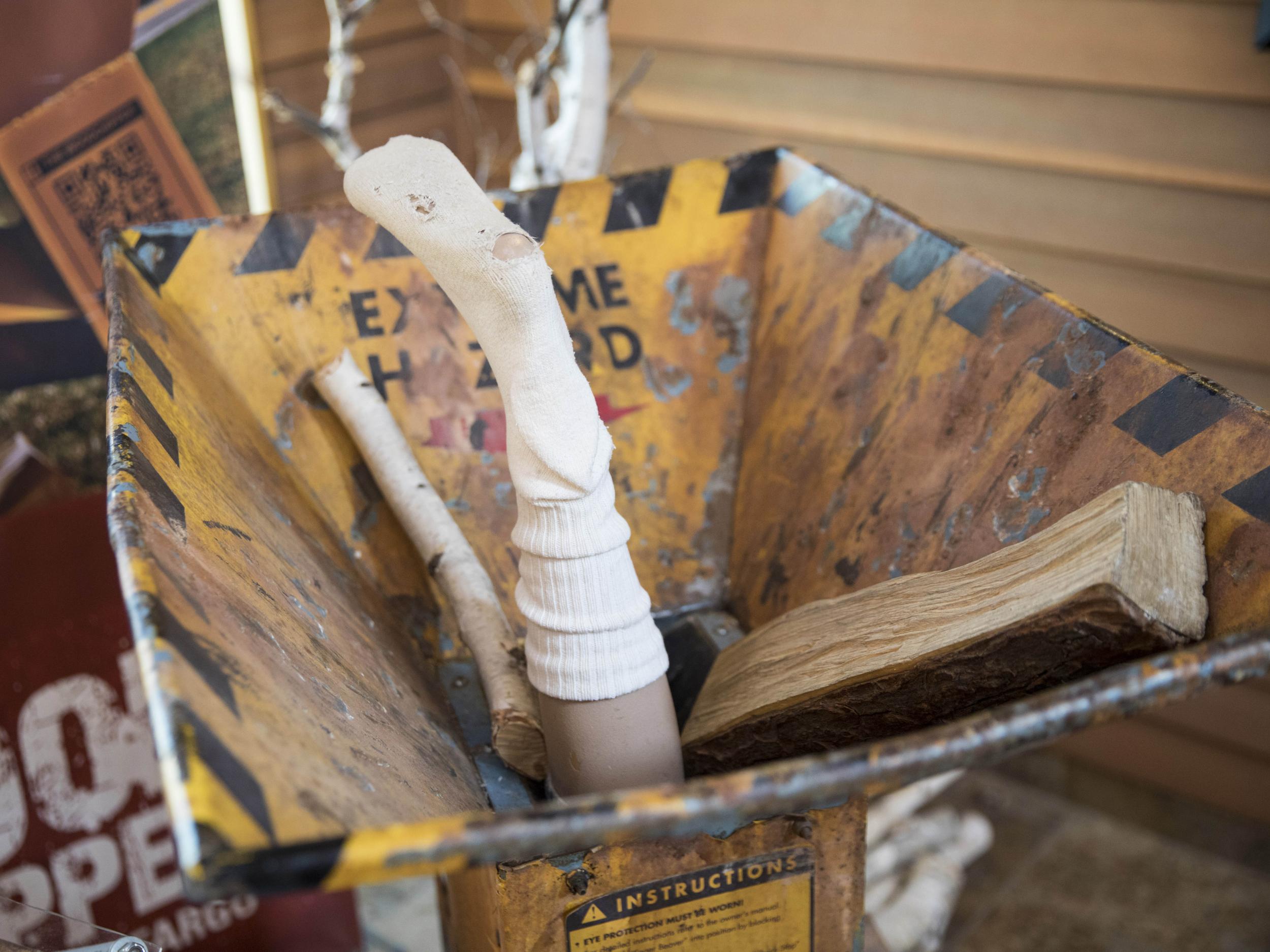 The real woodchipper (with fake leg) used in the film