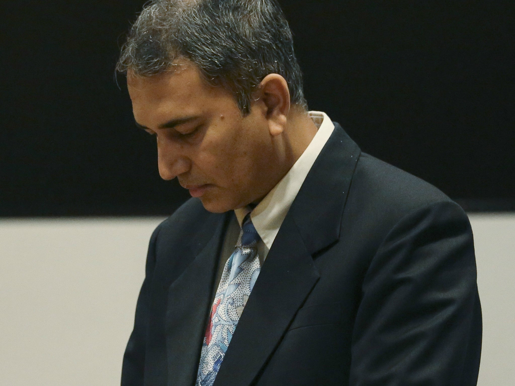Former physician Shafeeq Sheikh awaits his sentencing at Harris County Family Law Center in Houston for the 2013 rape of a patient
