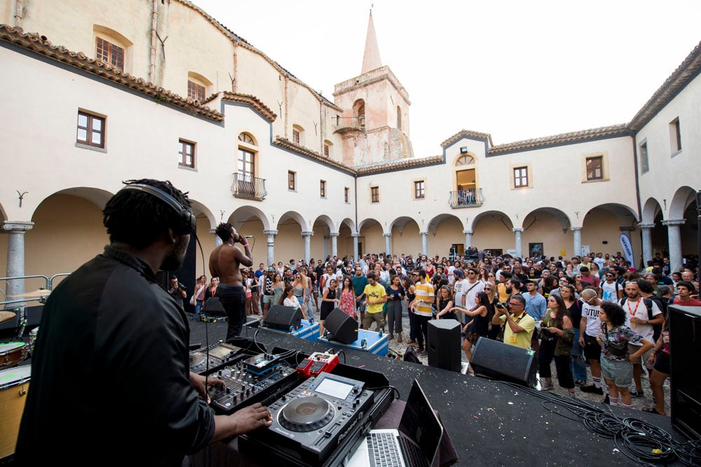 A performance in the medieval town of Castelbuono, Sicily