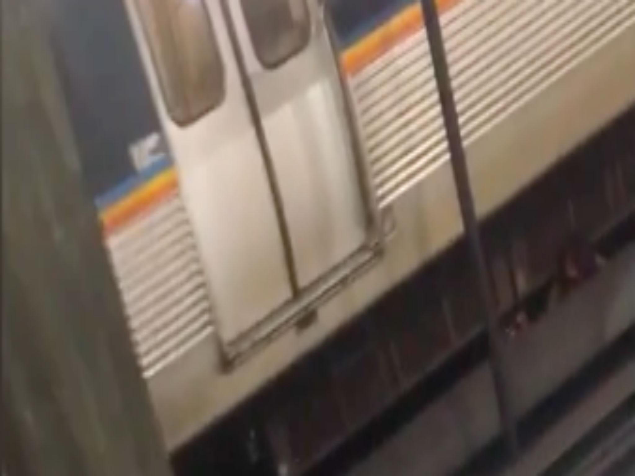 Person seen on MARTA train tracks
