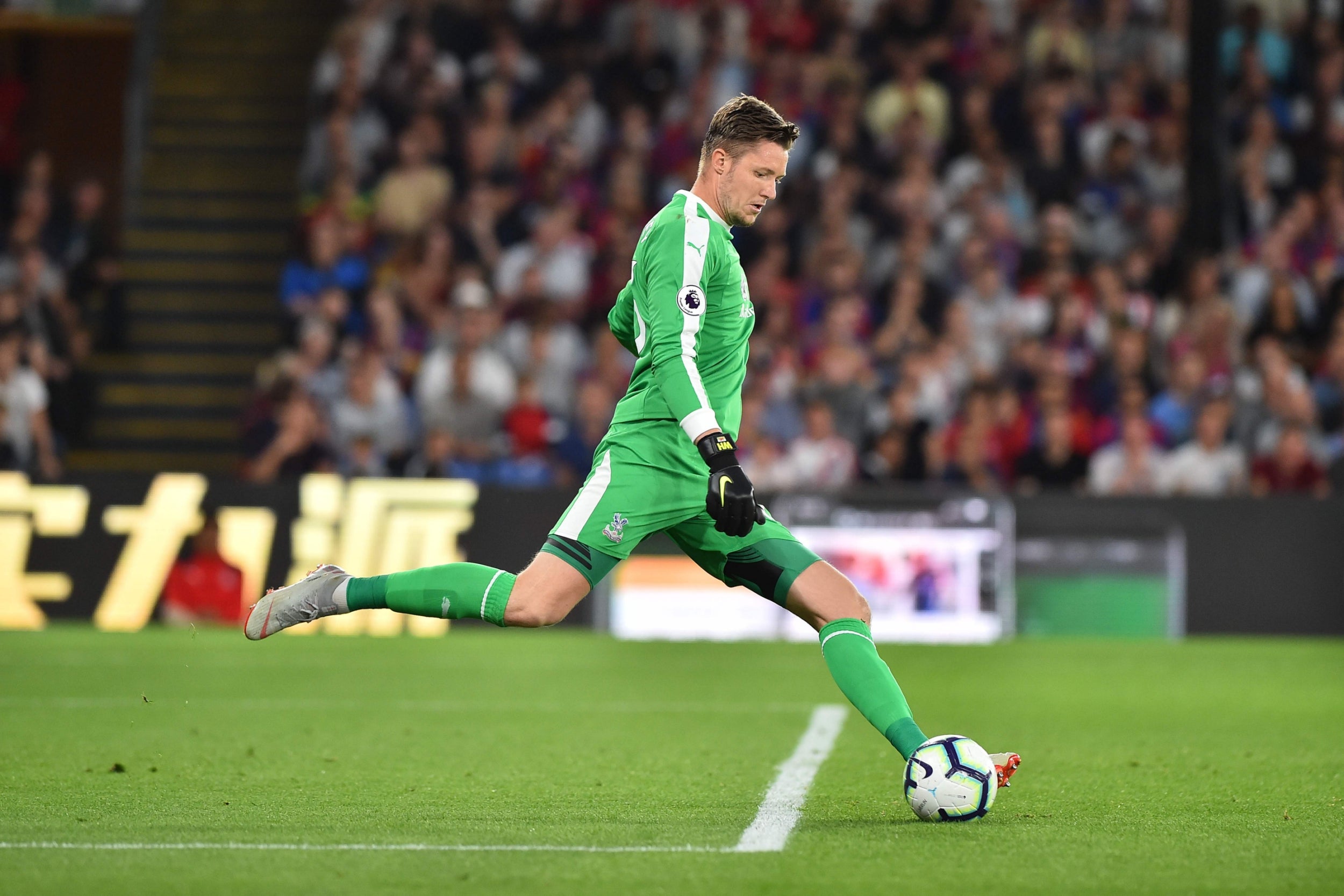 Hennessey in action for Palace earlier this season
