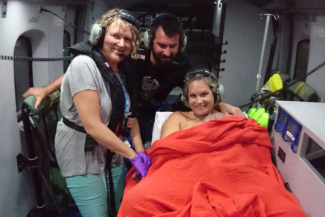 Medics and coastguard crews tried to rush Alicia MacDonald to hospital after she went into labour on the Isles of Scilly