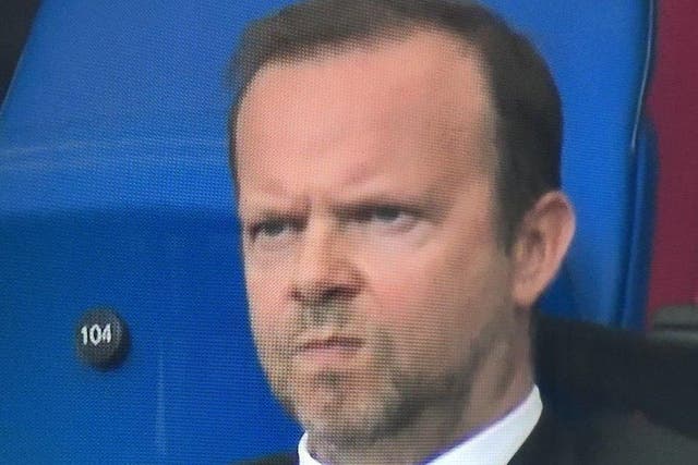 Manchester United's executive vice-chairman Ed Woodward reacts after defeat at Brighton