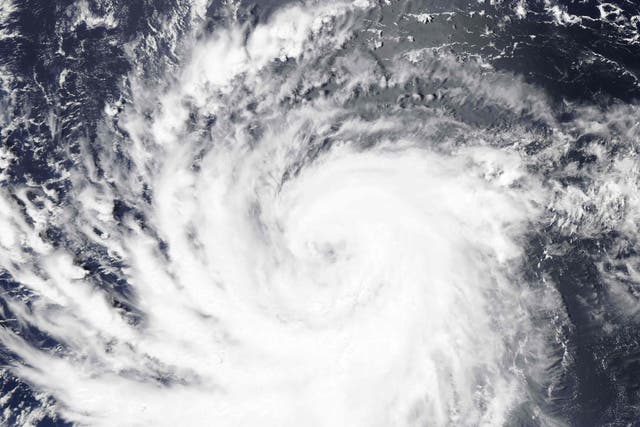 Nasa image showing Hurricane Lane