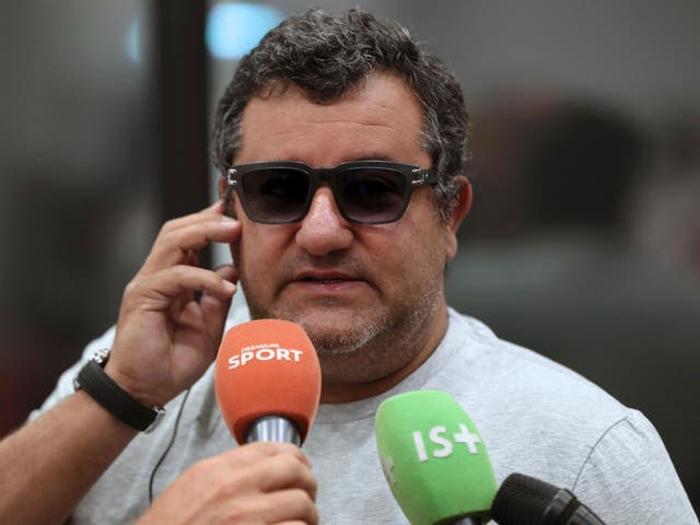 Mino Raiola had five players on Manchester United's books at the start of the year