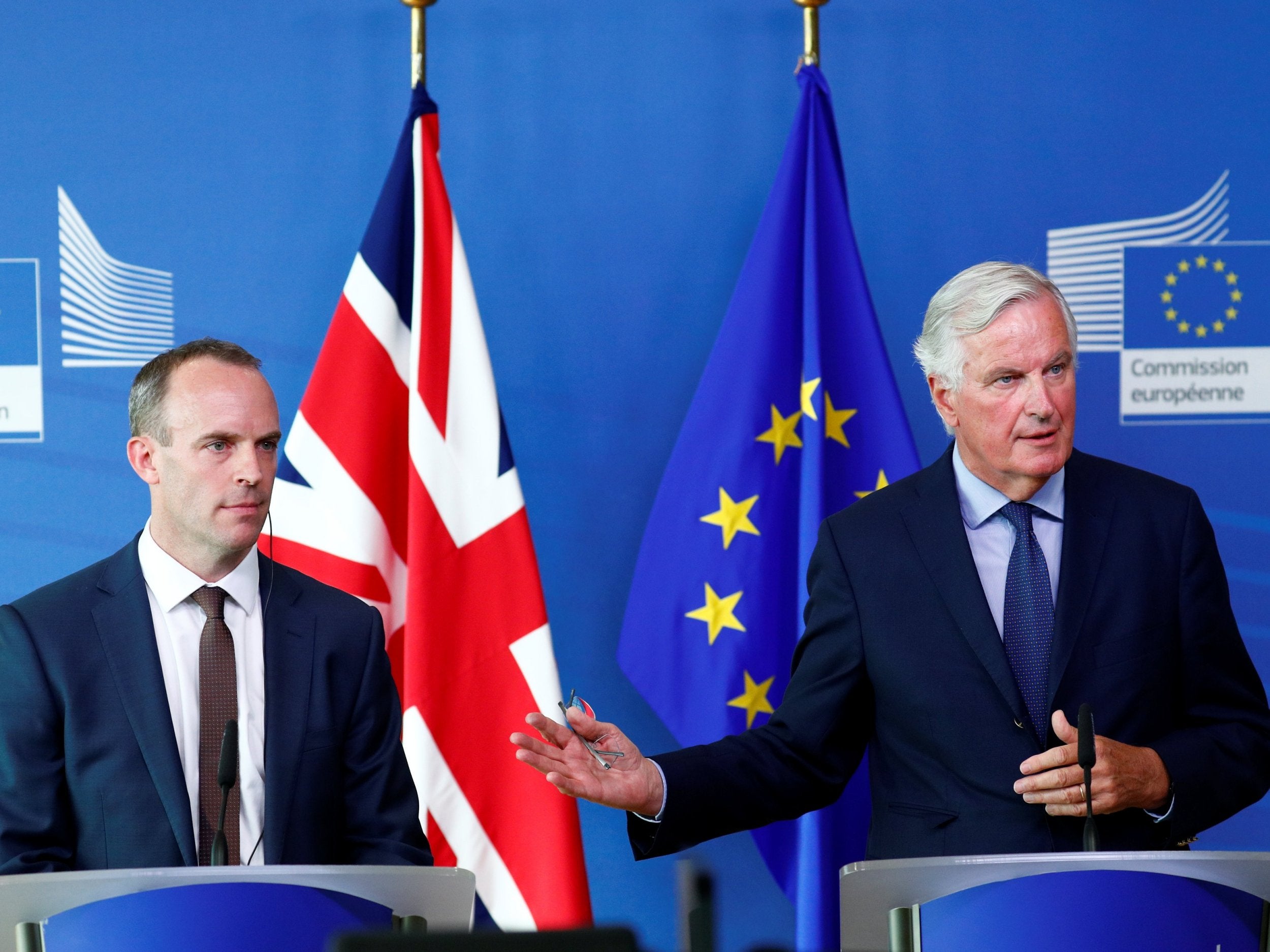 Dominic Raab visited Brussels last week for meetings with Michel Barnier