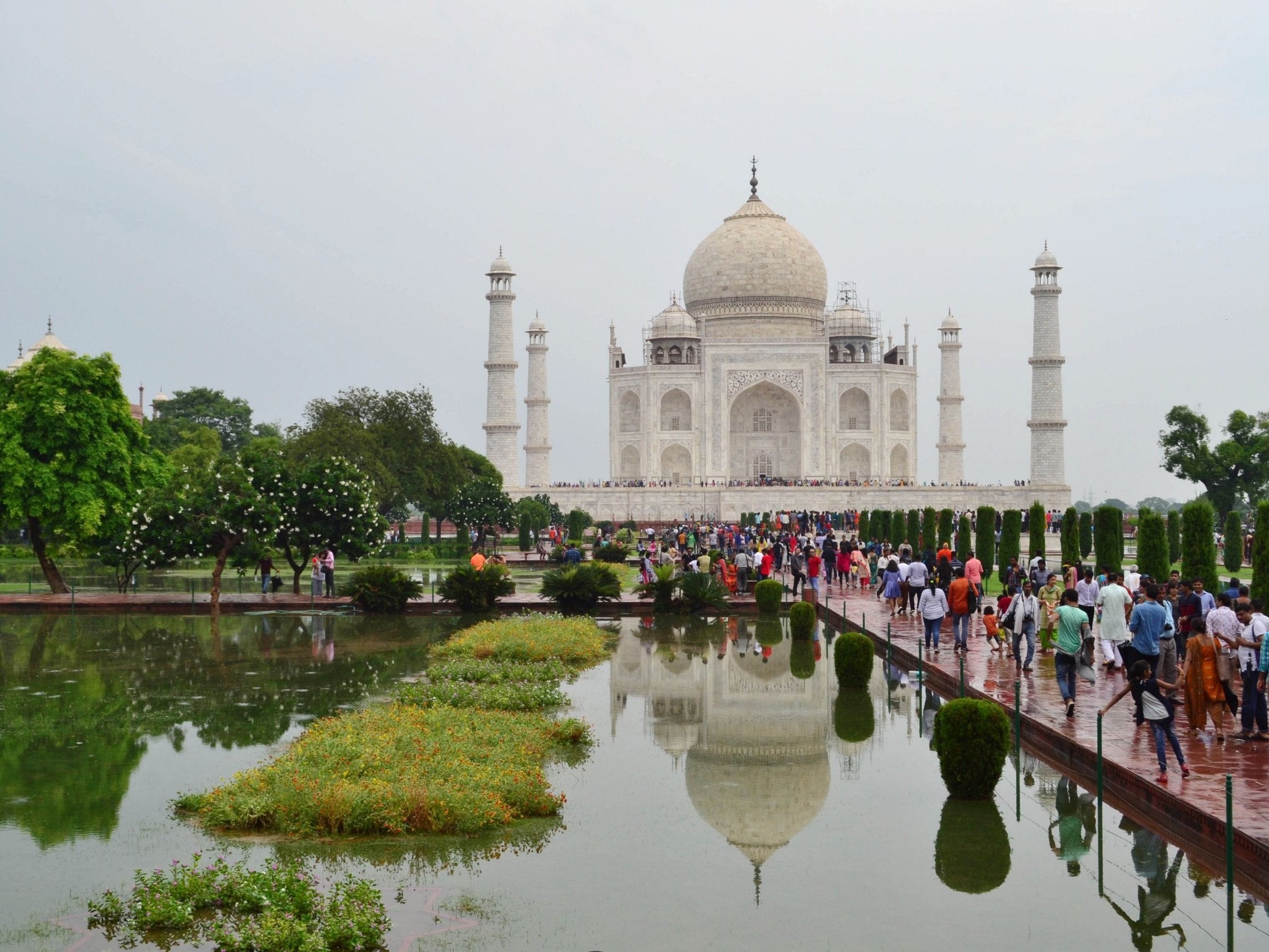 There are lots of sights, such as the Taj Mahal, once you get to India