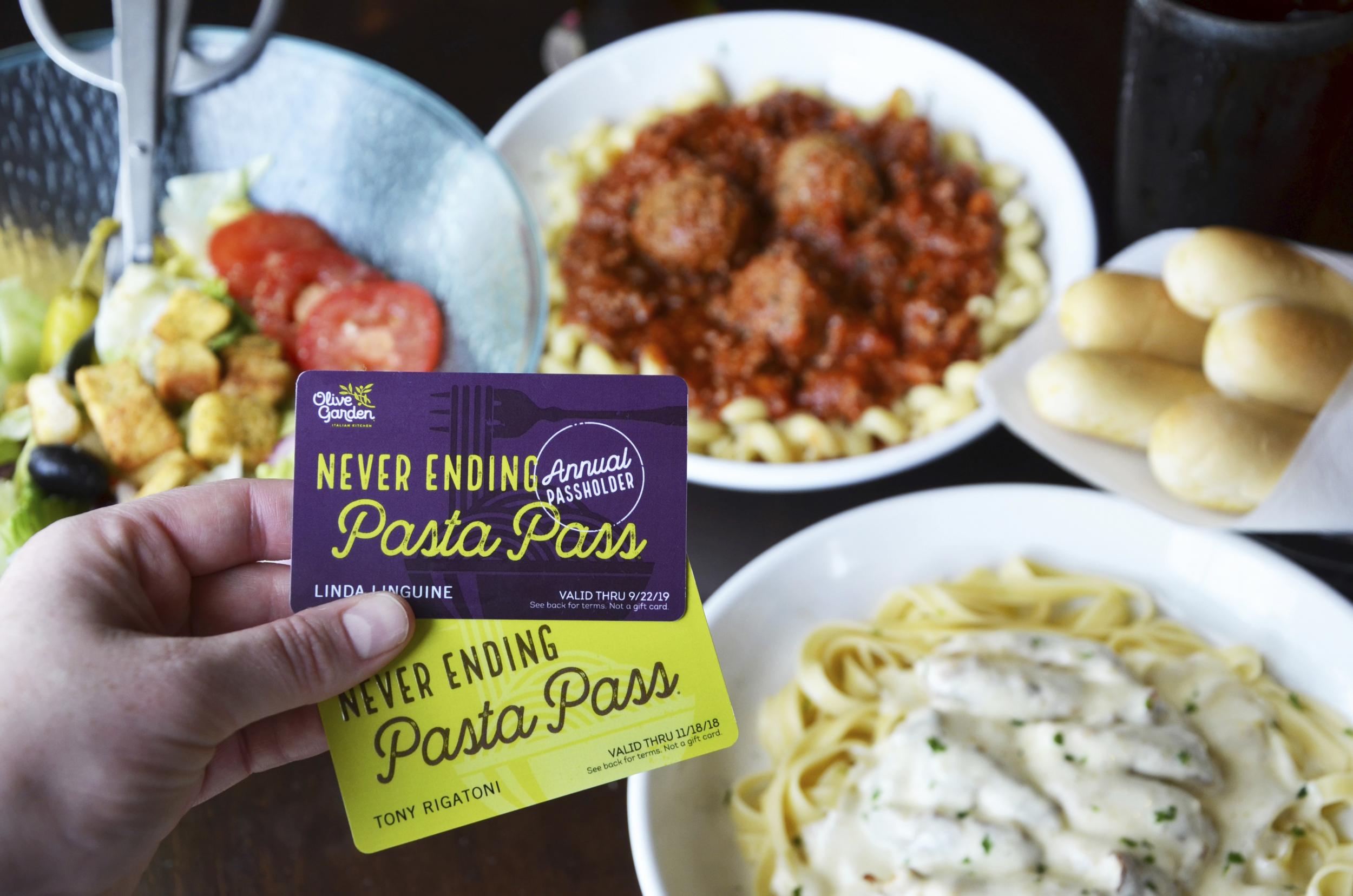 Olive Garden has a new annual pasta pass