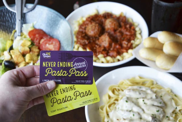 Olive Garden has a new annual pasta pass