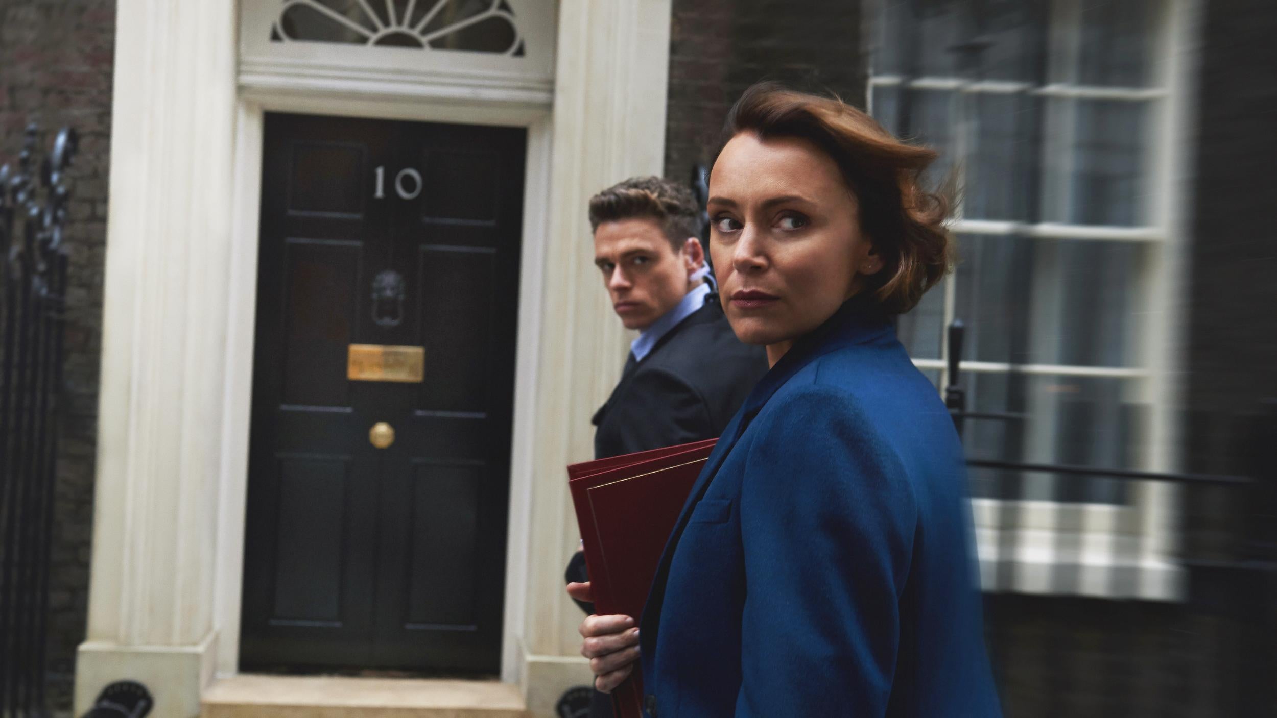 Promising start: Keeley Hawes and Richard Madden in the ‘Bodyguard’
