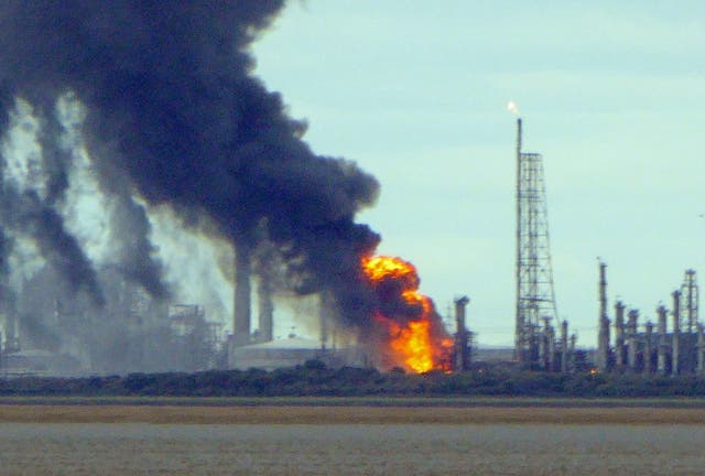 Stanlow oil refinery, in Ellesmere Port, Cheshire, has been evacuated after a fire broke out on Wednesday afternoon